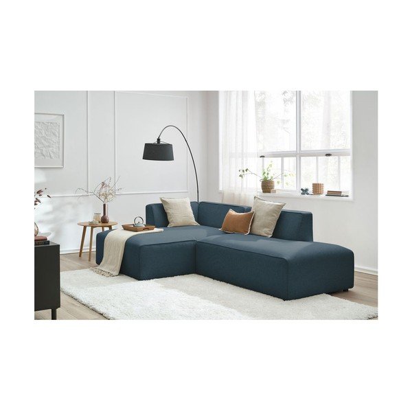 Tumši zils modulārais stūra dīvāns (ar kreiso stūri/L veida) Megeve – Bobochic Paris-image-4