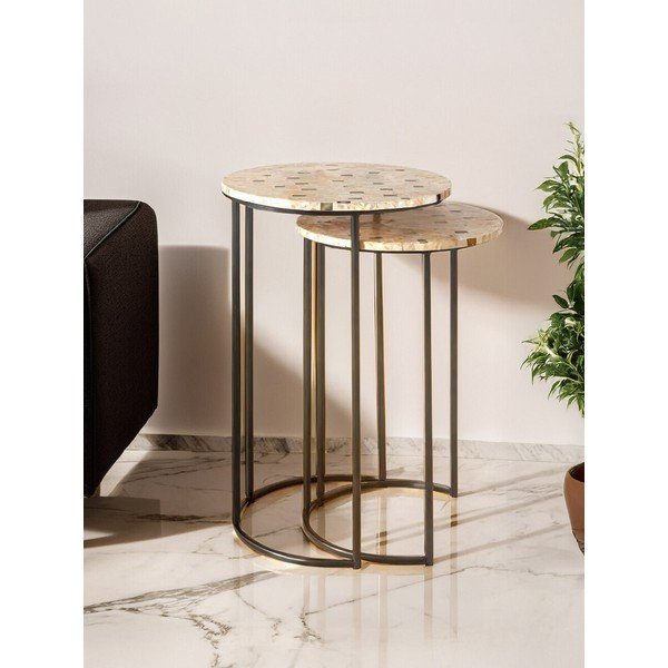 Apaļi sānu galdiņi (2 gab.) ø 38 cm Halle – Premier Housewares-image-1