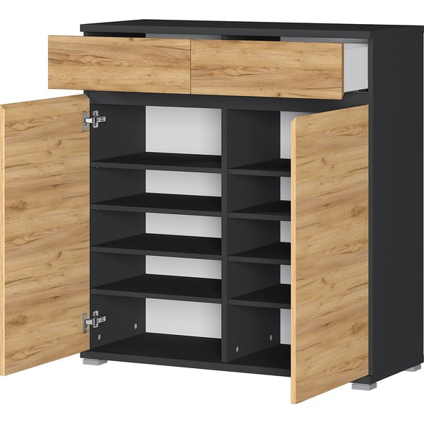 Ozolkoka imitācijas apavu plaukts ar atvilktnēm Lissabon – Germania-image-2