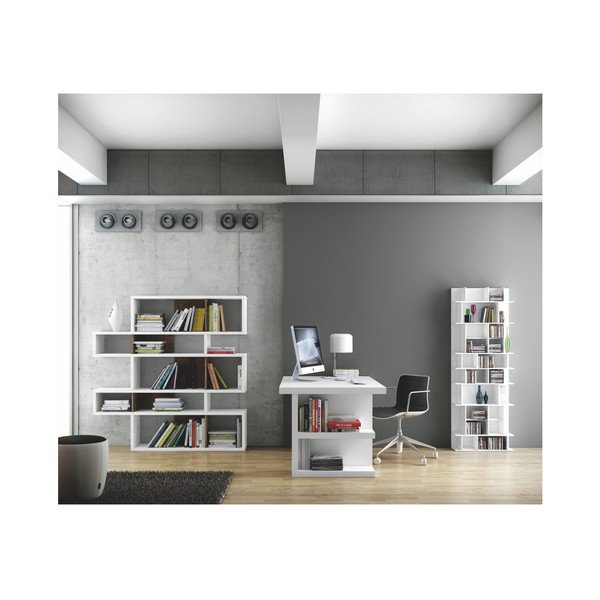 TemaHome Panorama augsts balts grāmatu plaukts-image-4