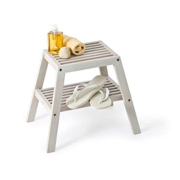 Pelēka ozolkoka taburete Wireworks Slatted Stool-image-2