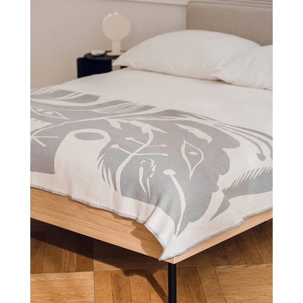 Gaiši pelēks pleds 165x200 cm Lino – noo.ma-image-3