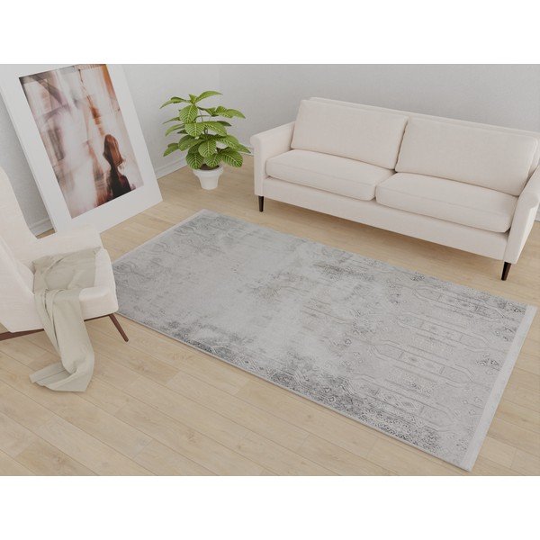 Gaiši pelēks mazgājams paklājs 160x230 cm Gri – Vitaus-image-1