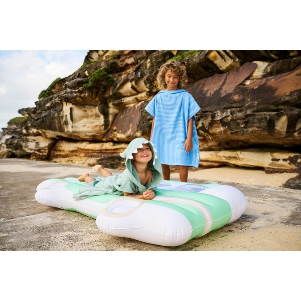 Zaļš bērnu pludmales dvielis ar kapuci Sunnylife Monster, 3–6 gadi-image-1