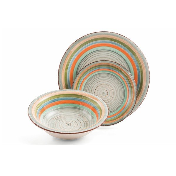 18 gabalu krāsainu keramikas piederumu komplekts Villa d'Este Mykonos Sombrerors-image-2