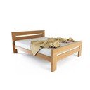 Dabīga toņa dižskābarža masīvkoka divvietīga gulta ar redelēm 180x200 cm Fiorentino – B.E.S.