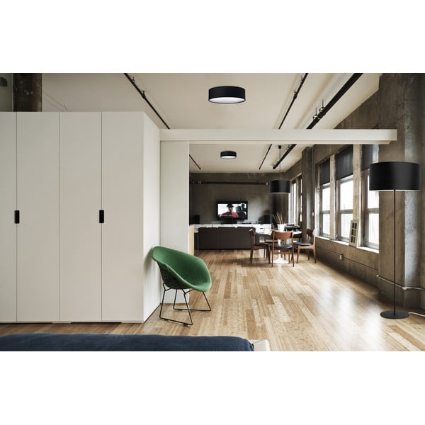 Melna griestu lampa Sotto Luce MIKA, ⌀ 30 cm-image-1