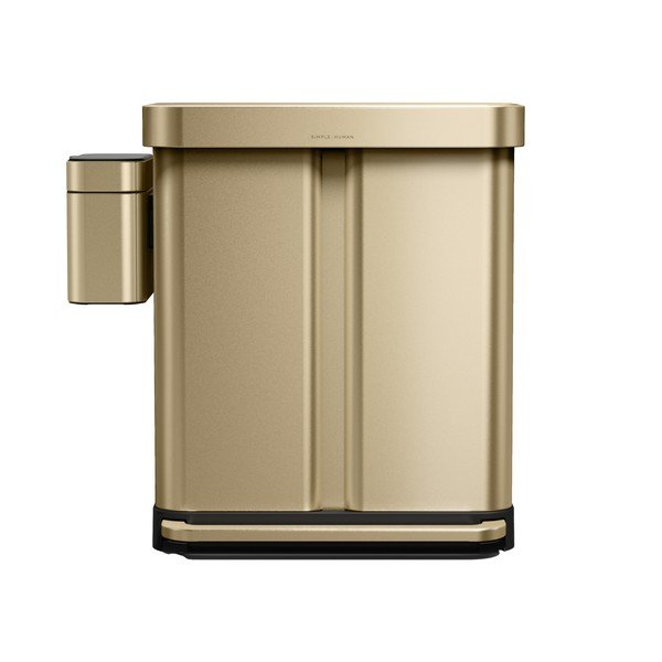 Matētas zelta krāsas kompostējamo atkritumu konteiners 4 l – simplehuman-image-4