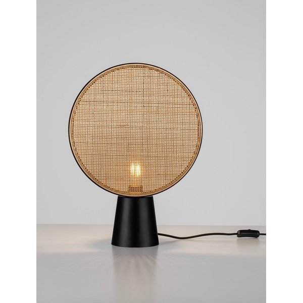 Matēti melna/dabīga toņa metāla galda lampa (augstums 48,5 cm) Tierra – Nova Luce-image-4