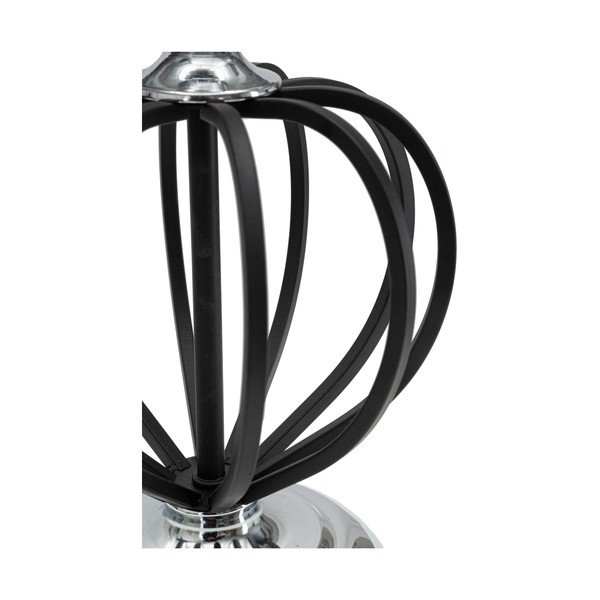 Melna/sudraba krāsas galda lampa ar auduma abažūru (augstums 44,5 cm) Darky – Mauro Ferretti-image-4