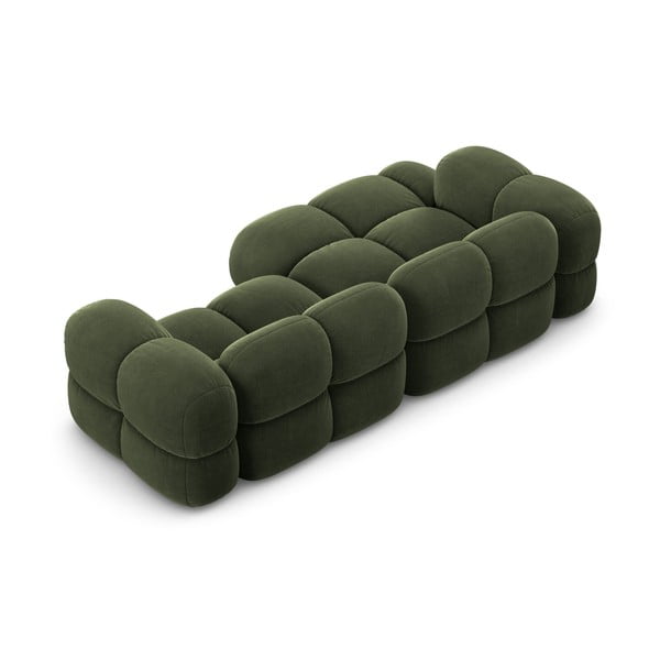 Zaļš samta stūra dīvāns (ar kreiso stūri/ar zvilni) Loretto – Cosmopolitan Design-image-4