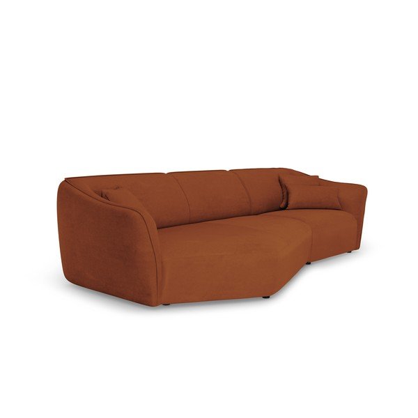 Ķieģeļu sarkans stūra dīvāns no buklē auduma Tokyo – Cosmopolitan Design-image-2