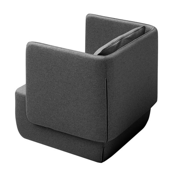 Antracīta pelēks atpūtas krēsls ar zemu atzveltni Softline Opera Low-image-3