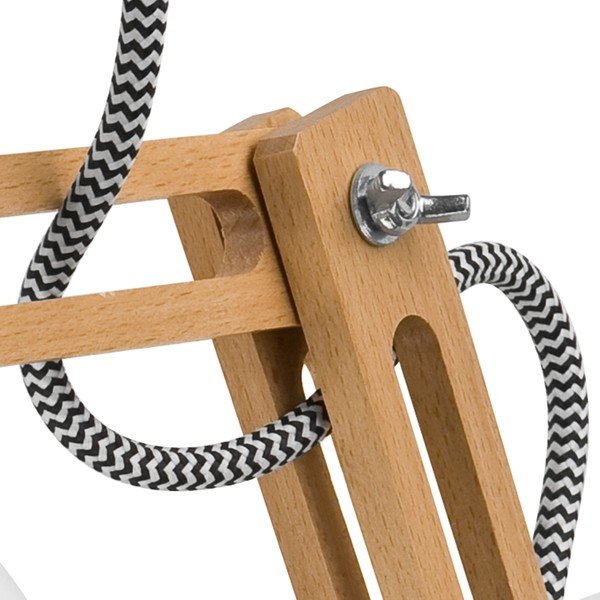 Balta/brūna sienas lampa ø 15 cm Marcello – LAMKUR-image-4