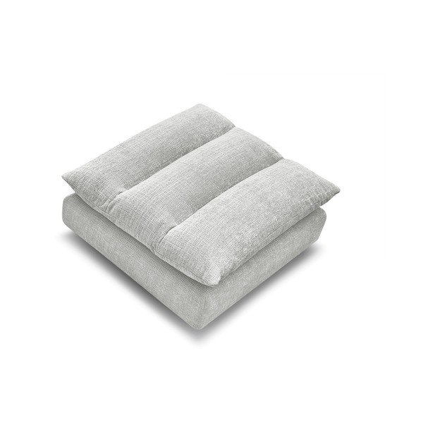 Gaiši pelēks kāju soliņš no šenila auduma Neil – Bobochic Paris-image-3