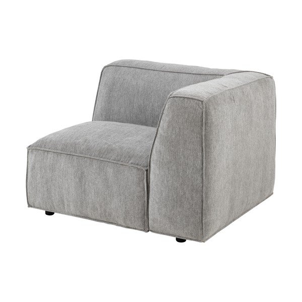 Gaiši pelēks dīvāna gala modulis Bonami Selection Fairfield, labais stūris-image-3