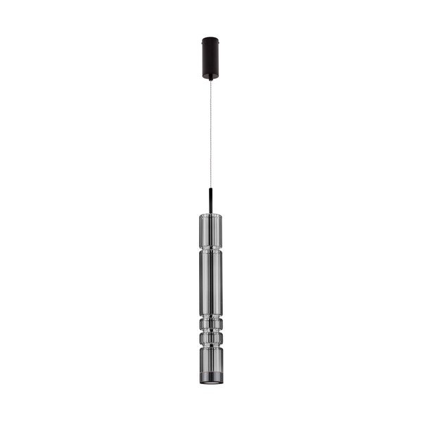 Pelēka stikla LED piekaramā lampa ø 8 cm Bento – Nova Luce