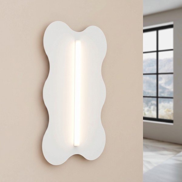 Balta metāla sienas lampa KLOVER – Thoro-image-1