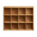 Dabīga toņa daudzlīmeņu sienas plaukts ar ozolkoka imitāciju 11 cm Soria – House Nordic