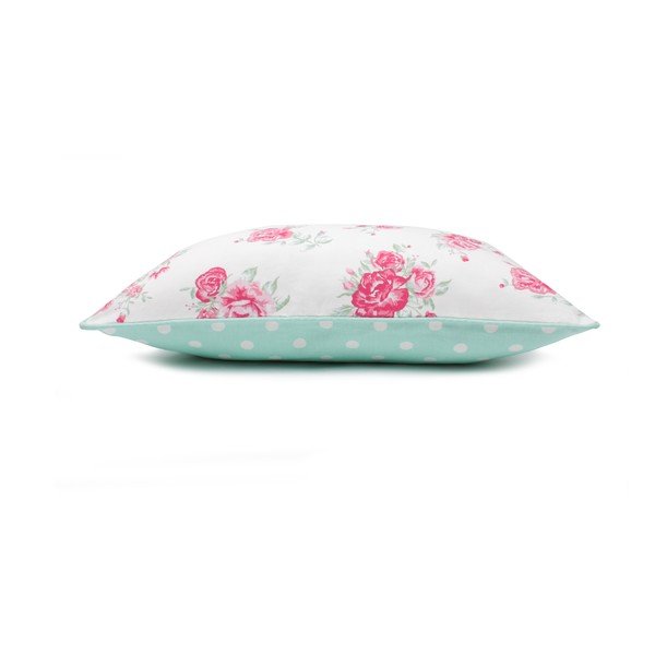 Piparmētru zaļa spilvendrāna WeLoveBeds Roses, 40 x 60 cm-image-3