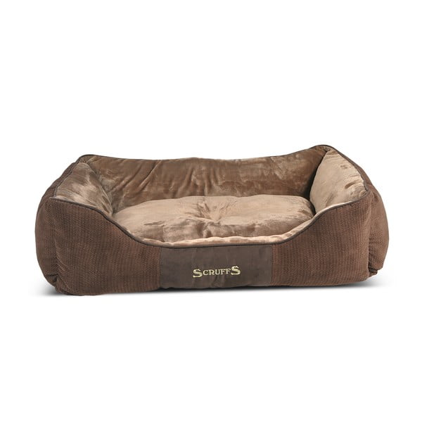 Brūna plīša gulta suņiem 70x90 cm Scruffs Chester XL – Plaček Pet Products