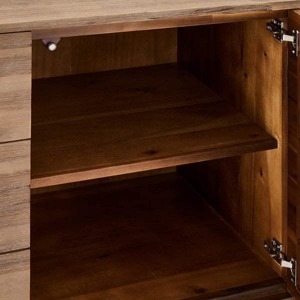 Brūna akācijas masīvkoka kumode Furnhouse Mallorca, liela-image-1