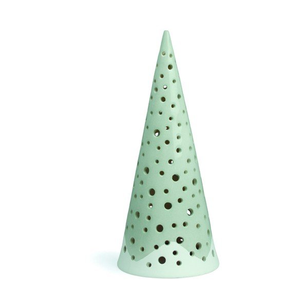 Tirkīza Ziemassvētku svečturis no kaula porcelāna Kähler Design Nobili, augstums 19 cm