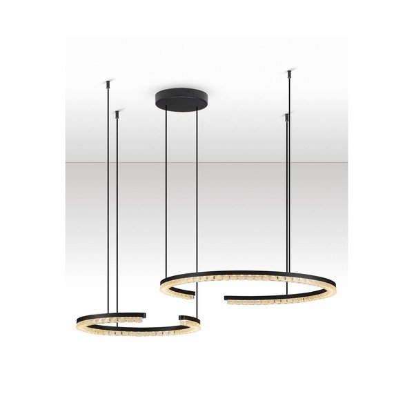 Matēti melna alumīnija LED piekaramā lampa ar regulējamu spilgtumu Greamy – Nova Luce-image-4