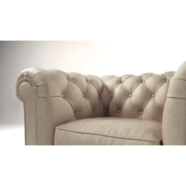 Krēmkrāsas samta krēsls Cambridge – Ropez-image-3