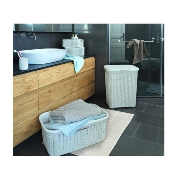 Krēmkrāsas veļas grozs Curver Hamper, 60 l-image-2