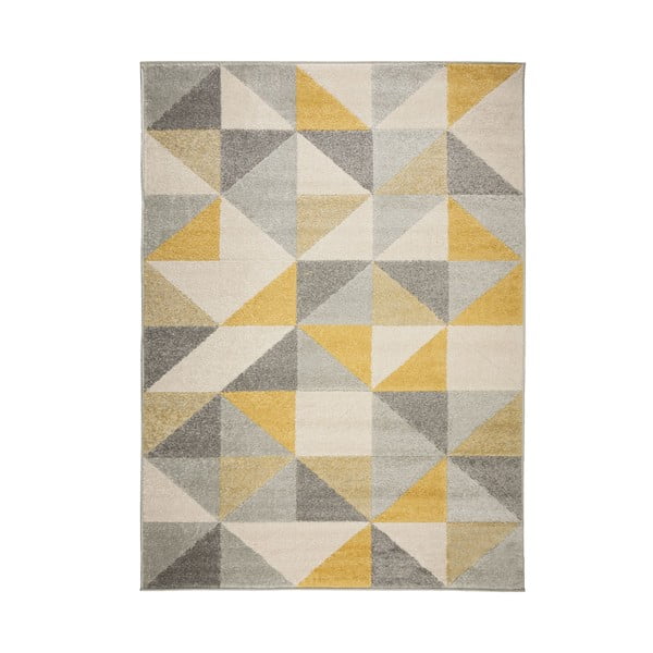 Pelēks un dzeltens paklājs Flair Rugs Urban Triangle, 100 x 150 cm