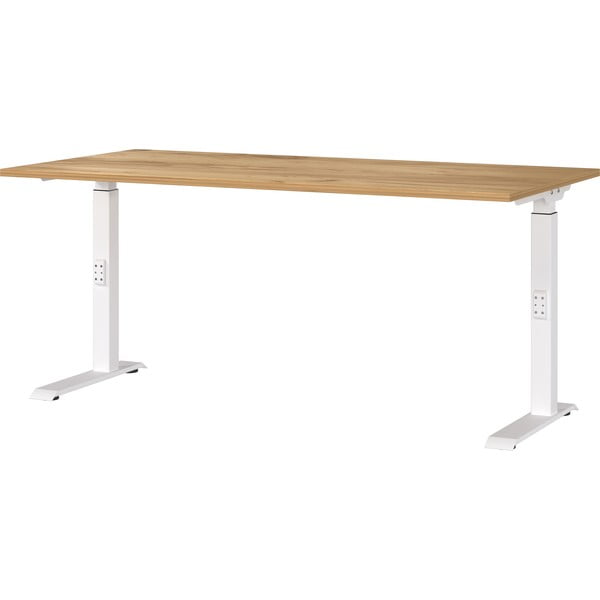 Darba galds ar regulējamu augstumu un ozolkoka imitācijas galda virsmu 80x160 cm Downey – Germania