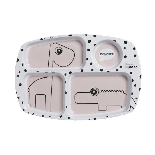 Rozā bērnu šķīvis 28,5x19,5 cm – Done by Deer