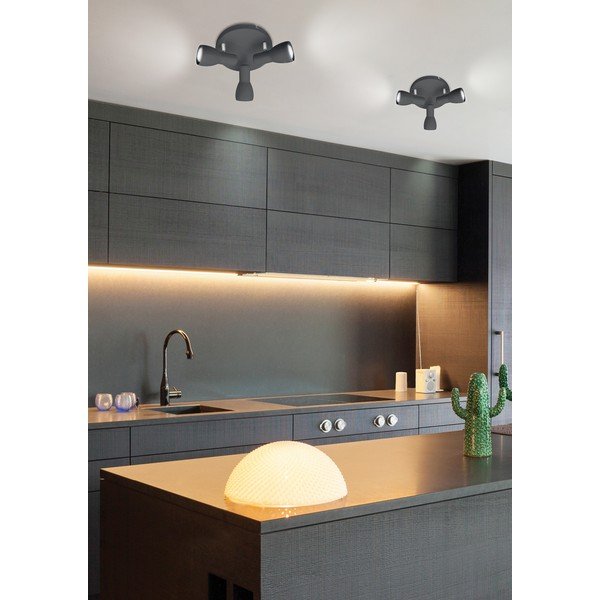 Matēti melna prožektora tipa lampa Picardo – Candellux Lighting-image-1
