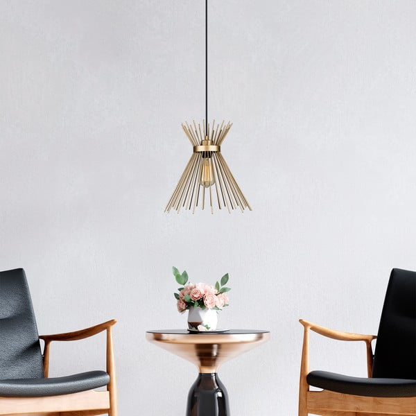 Metāla piekaramā lampa zelta krāsā Izmir – Squid Lighting-image-3