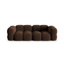 Tumši brūns samta dīvāns 250 cm Loretto – Cosmopolitan Design
