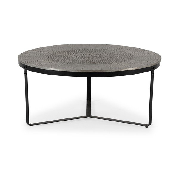 Melns/pelēks matēts apaļš žurnālgaldiņš ø 90 cm Clarisa – MOME-image-4