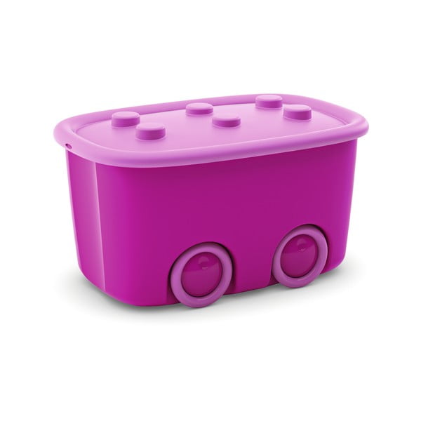 Rozā plastmasas uzglabāšanas kaste bērniem 58x39x32 cm Funny Box – KIS