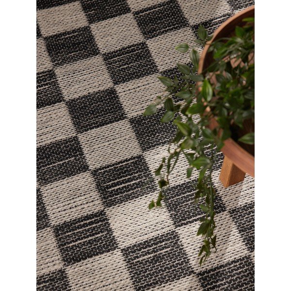 Melns/krēmkrāsas divpusējs/ar rokām darināts paklājs no džutas maisījuma 120x170 cm Rex – Hanse Home-image-3