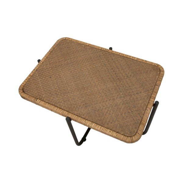 Melns/dabīga toņa rotangpalmas žurnālgaldiņš 55x75 cm Cebu – Mauro Ferretti-image-4