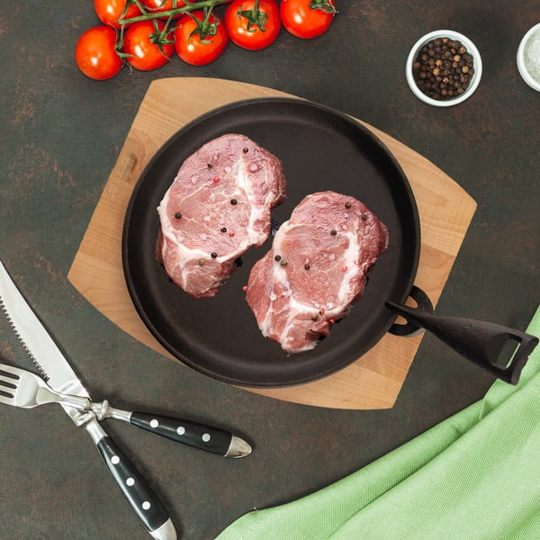 Grila čuguna panna ar noņemamu rokturi ø 22 cm LITINA – Orion-image-1