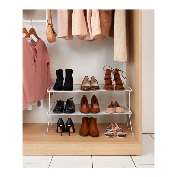 Balts saliekams apavu plaukts Compactor-image-1