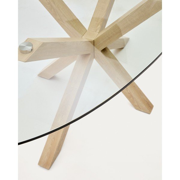 Ēdamgalds ar stikla galda virsmu 100x200 cm Argo – Kave Home-image-4