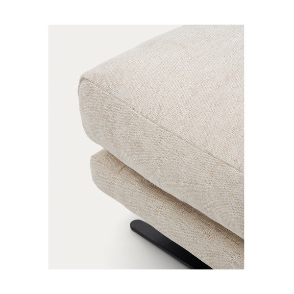 Bēšs kāju soliņš no šenila auduma Veliro – Kave Home-image-4