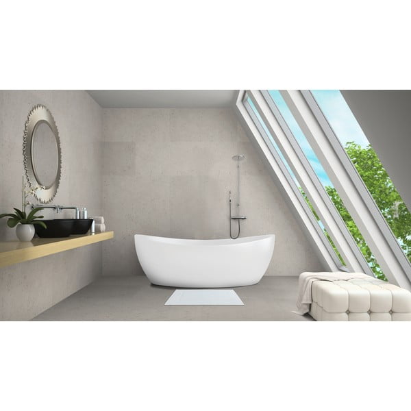 Balts tekstila vannas istabas paklājs 40x60 cm Zen – Allstar-image-1