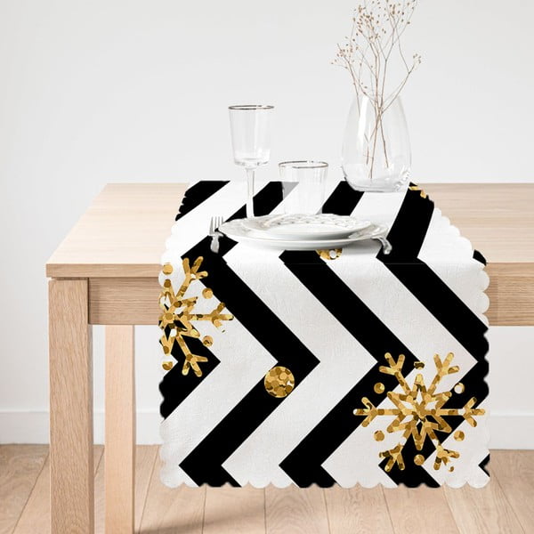 Dekoratīvais galdauts Minimalist Cushion Covers Colourful White Zigzag, 45 x 140 cm