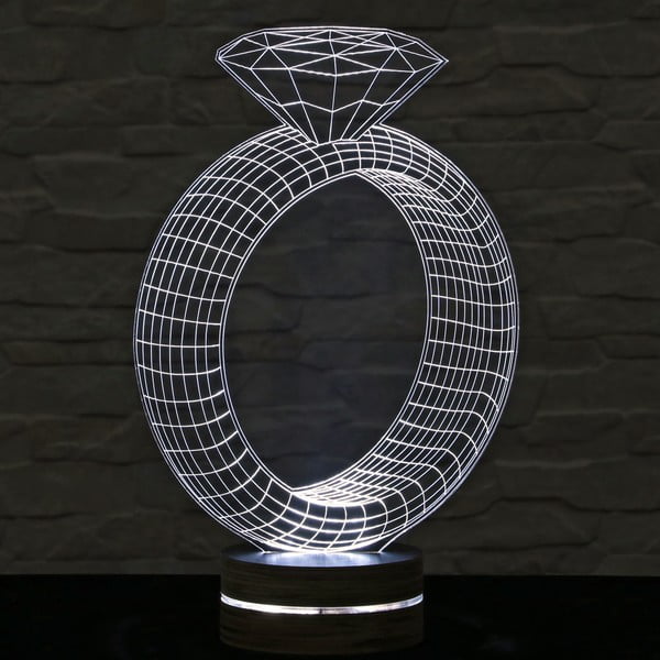 3D galda lampa Ring