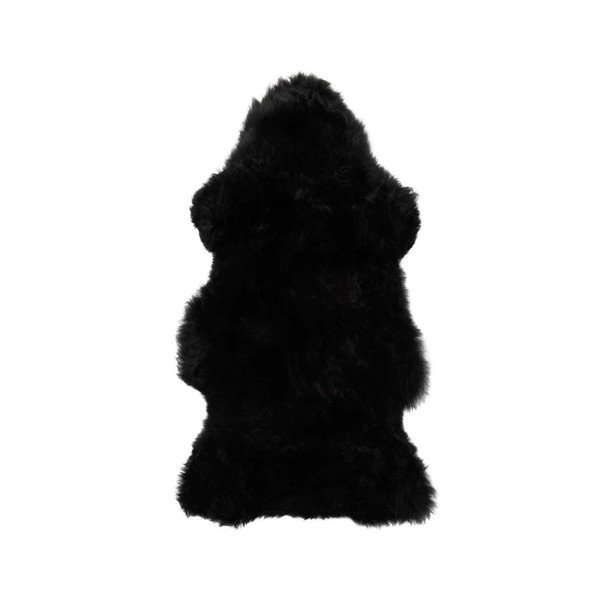 Melns aitādas paklājs Native Natural Sheep, 60 x 120 cm