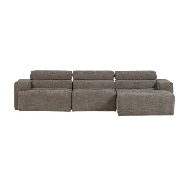 Pelēks regulējams stūra dīvāns (ar labo stūri/ar zvilni) Novi – WOOOD-image-1