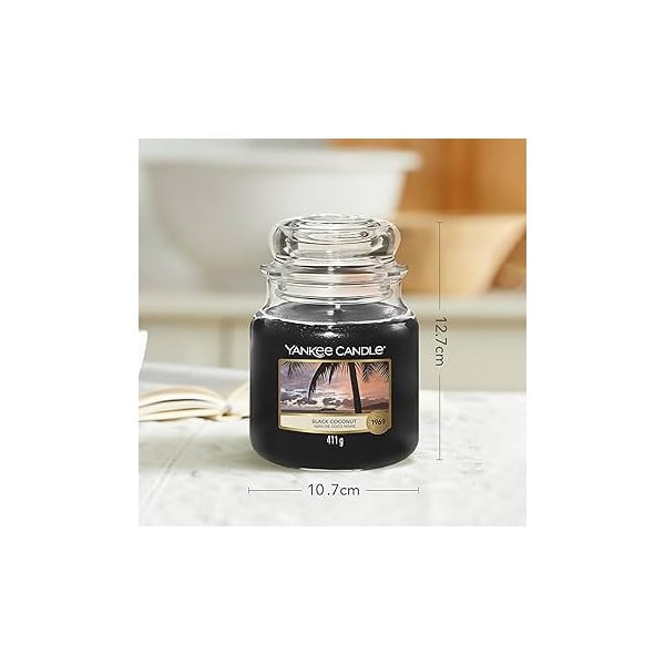 Aromātiskā svece degšanas laiks 65 h Black Coconut – Yankee Candle-image-2
